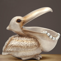European Pelican key storage box creative porch door ornaments home accessories desktop storage box living room fruit plate