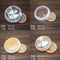 Glass pot lid Heat-resistant Glass Tea set accessories Large Teapot lid Glass cover Stainless steel cover Bamboo cover