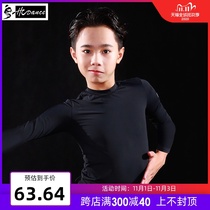The posture is still beautiful boy boy Latin dance costume jacket childrens boys practice competition summer short sleeve training suit