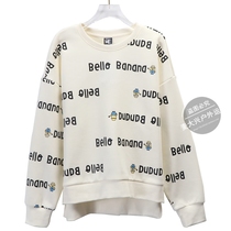 361 womens round neck pullover 2019 Winter New 361 Degree letter printing yellow people trend sportswear women