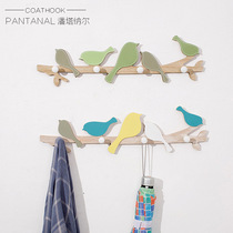 Creative decorative coat rack wall hanging key hanger fitting room wall Nordic American country bird hook