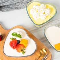 Imported tempered glass bowl love steamed egg bowl heat-resistant microwave oven complementary food dessert birds nest bowl dessert bowl