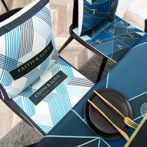 Nordic style living room dining table seat cushion strap non-slip cotton and hemp cushion Student office breathable