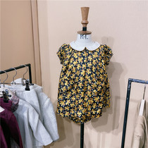 Milk dads Home Caramel CBC girl super cute turned over black bottom yellow crushed floral jacket shorts suit 3Z