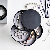Japanese solid color multi-layer jewelry box storage box small box four-stage swing box