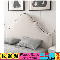 Fabric bed master bedroom American country high box storage wedding bed Nordic fabric bed light luxury simple double soft bed small apartment