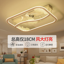 2021 New modern simple suction fan lamps lantern restaurant bedroom big wind home invisible chandelier lamp