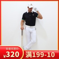 Golf European Tour clothing quick-drying black men's pants fashion white high-stretch sports pants