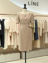 XTHEMCAPS Korea L brand 21 summer light soft very elegant retro square neck waist dress