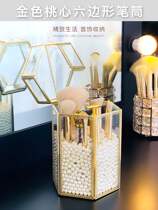 European-style red makeup brush contains dust-proof glass desktop beauty brush brush brush brush brush brush