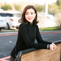 Autumn and winter clothes 2020 new plus size womens clothing plus velvet thickening 200 catties fat sister high collar bottoming shirt womens top