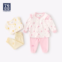 Ingebel baby underwear two-piece cotton home clothing spring and autumn baby pajamas children autumn clothes