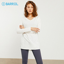 BARREL Korea TailTwin running fitness training exercise long sleeve long loose blouse female summer
