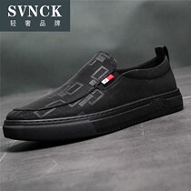 Men's shoes spring and autumn new old Beijing cloth shoes casual a pedal lazy canvas bean shoes men's tide shoes WL0823