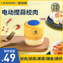 Liren mincer household garlic mashing machine electric garlic drawing mini food supplement machine small meat grinder garlic Mud Artifact