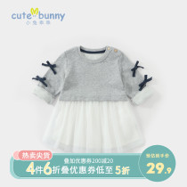 cutebunny baby autumn clothing 1 year old female palate dress baby pure cotton Korean version skirt small girl dress