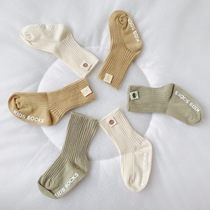 21 years of spring and autumn new baby socks combed cotton newborn baby socks double needle glue children socks