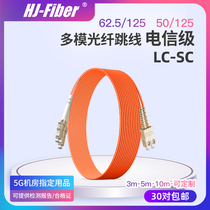 Huajie Hengxin customized LC-SC multi-mode dual-core optical fiber jumper sc-lc 3m multi-mode jumper 5 10 15m optical fiber tail fiber jumper telecommunication grade quality