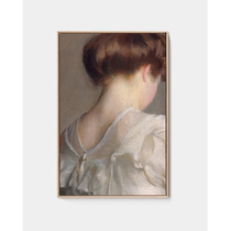 North see European art decorative painting living room bedroom retro light luxury figure restaurant hanging mural crescent girl