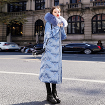 Hooded cotton-padded womens long winter clothes 2021 new womens middle-aged mother down cotton-padded jacket winter