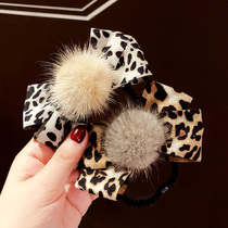 Autumn and winter plush bow Hairband female Korean Net red hair rubber band hair rope temperament headgear head rope hair accessories