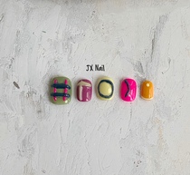 Small Red Book Meicchia Artisanal Phototherapy Wearism Fake Nail Sticker Length and Hand-painted Solid Thai Plastic Wind