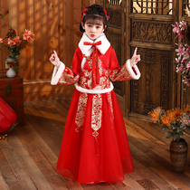 Han clothing girl old Chinese style babys New Years Babys Babys Babys New Year clothing thickened in autumn and winter