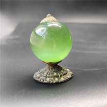 Qing Dynasty topped with flowers Cats Eye stone beads ancient hats official hats emeralds and treasure antiques