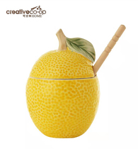 Colitte ceramic lemon with wood stick honey pot honey pot ornaments