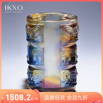 Jiejiegao high-end glazed pen holder office boss desktop retro decoration ornaments to send leadership gifts