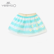 1 discount Inns female baby half body dress girl Summer striped ladies Wind net veil half body dress 184A0066