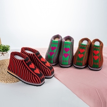 Anti-season sale Mens and womens warm non-slip foam bottom handmade warm wool shoes woven finished cotton shoes Childrens cattle bottom