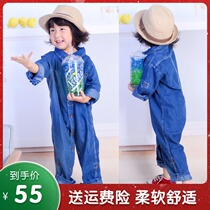 Childrens cowboy jumpsuit Spring and Autumn Baby Spring Climbing Clothes Baby Clothes Ha Clothes Out Boys and Girls Jumples