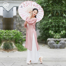 Classical dance body rhyme gauze long cloak cardigan outside purple rose Chinese style performance clothing Fan dance 2020 New