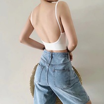 Large U-beautiful underwear U-shaped bras outer wearing a high-bomb detachable triangle sports vest