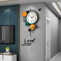 Net celebrity personality clock wall clock living room household fashion decoration clock wall hanging modern simple light luxury atmosphere hanging watch