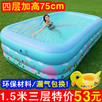 Childrens swimming pool inflatable family baby bath bucket adult home baby thickened childrens large paddling pool