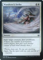 MTG智牌牌 War 飘平 斩 Wanderers Strike White Iron 38 English Flash