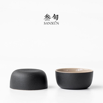 Thirty-year black pottery tea cup ceramic tea set personal taste Cup Master Cup creative Kung Fu Cup handmade gold single Cup