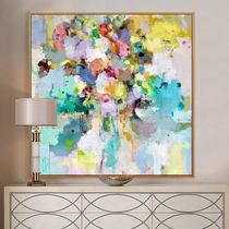 Hand-painted oil painting simple modern abstract color art porch hanging painting living room sofa background wall corridor decorative painting