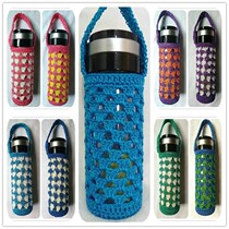 Heat insulation cup sloping plush plush cup cover protective sleeve general large hair hook pure hand knit cute