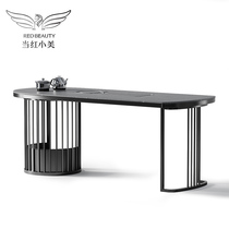 Light luxury rock board tea table and chair combination office modern simple Kung Fu tea table desk Automatic integrated tea table
