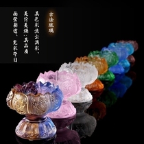 Yuantong Buddha supplies glass candle holder ghee lamp holder for Buddha Eight Auspicious Lamp Lamp Buddha lamp 4 hours candle lamp holder