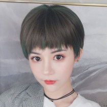 Net red fashion wig female short hair repair round face bobo head temperament neutral handsome natural girl full headgear Korea