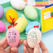 Easter Eggs Children Diy Hand Painted Eggs Toy Egg Emulation Hand Painting Parent-child Gift Painted