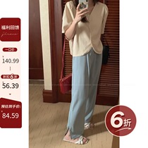 (Flush 6 discount non-quality problem no-no-no-no) Lune pants children high waist pituitary open fork casual pants