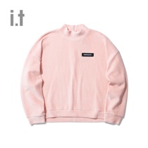 it :CHOCOOLATE womens sweater winter trend high neck logo badge 3895XDD