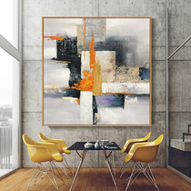 Oil painting hand-painted abstract color modern light luxury porch vertical American hanging painting living room corridor background wall decorative painting