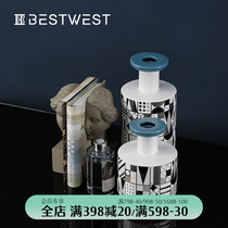 BEST WEST model room painted ceramic vase ornaments new Chinese living room cabinet decoration porcelain luxury