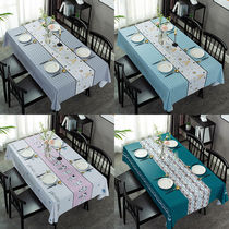 Table cloth tablecloth oil-proof and waterproof Nordic tablecloth waterproof oil-proof anti-scalding disposable rectangular pvc coffee table cloth